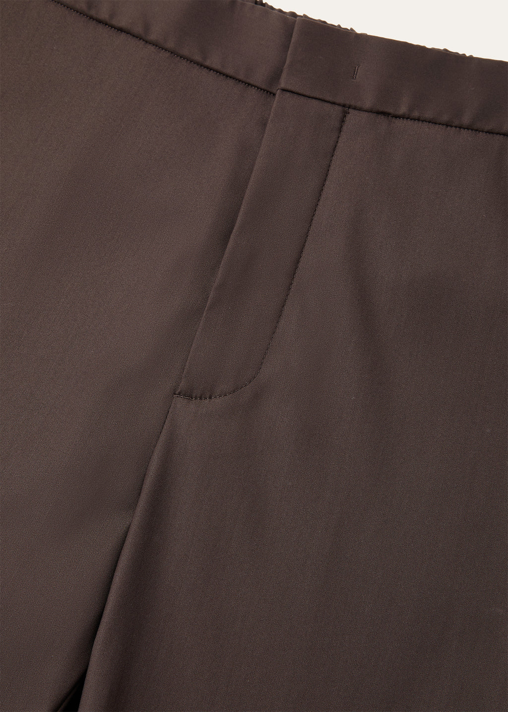 Broek van zijde en scheerwol | FULL_WIDTH | Bruin