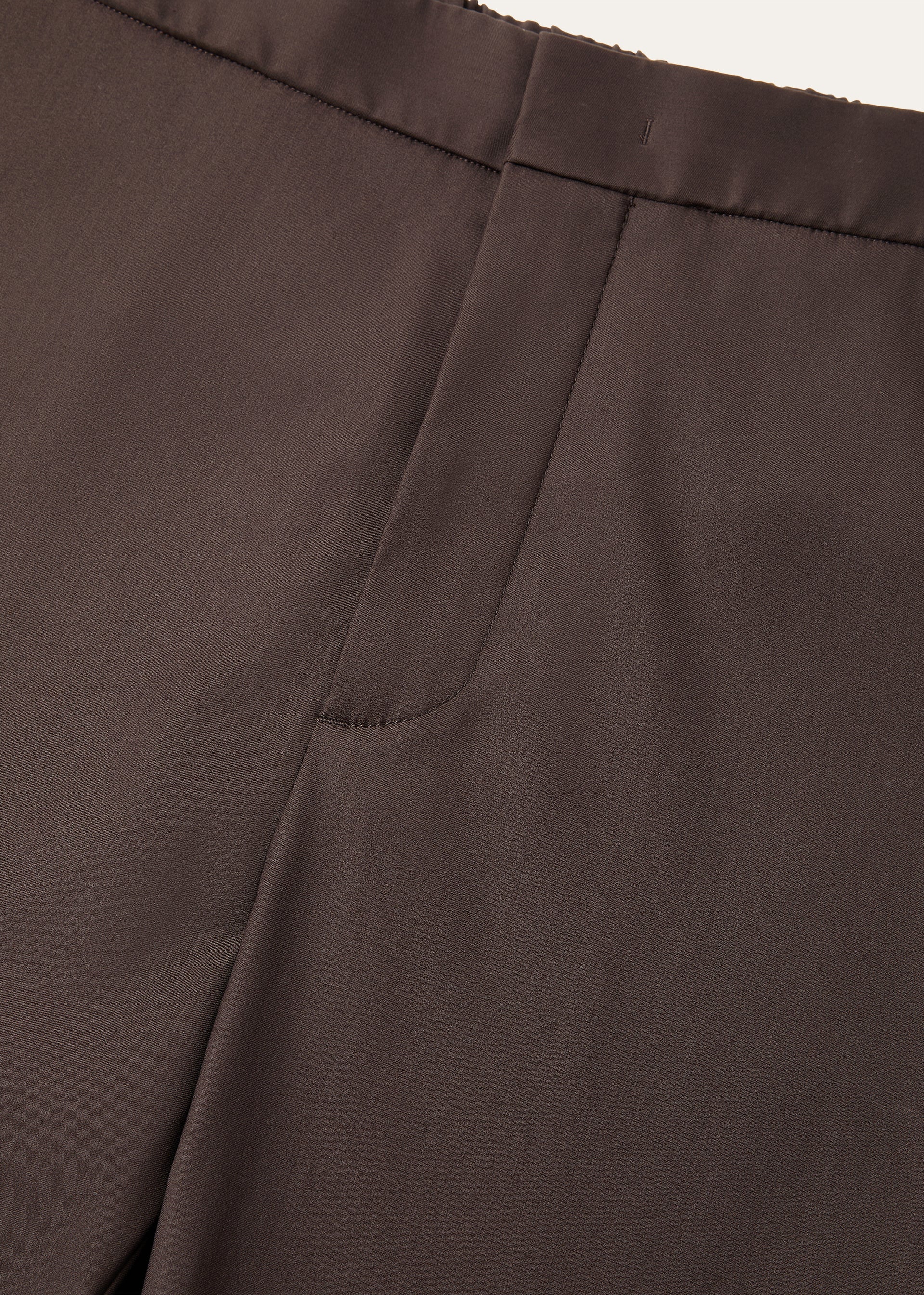 Broek van zijde en scheerwol | FULL_WIDTH | Bruin