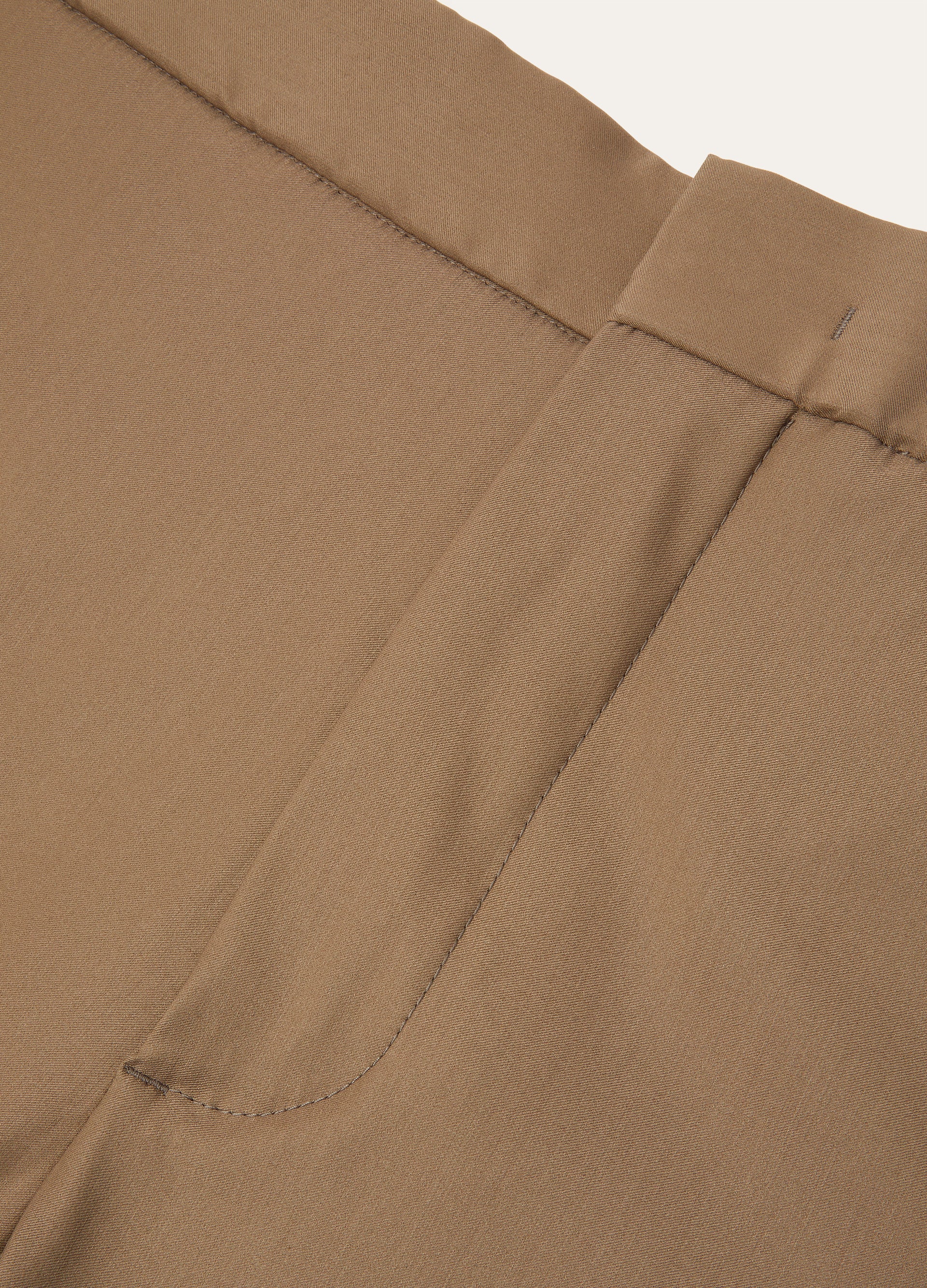 Broek van zijde en scheerwol | FULL_WIDTH | Camel