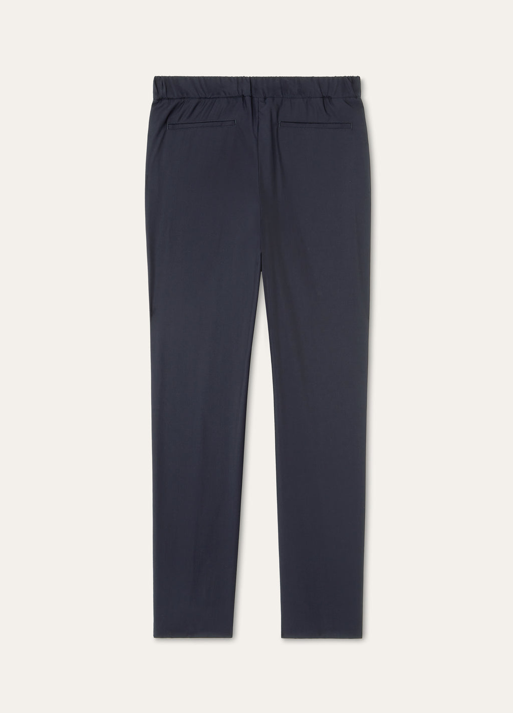 Broek van zijde en scheerwol | BLUE NAVY