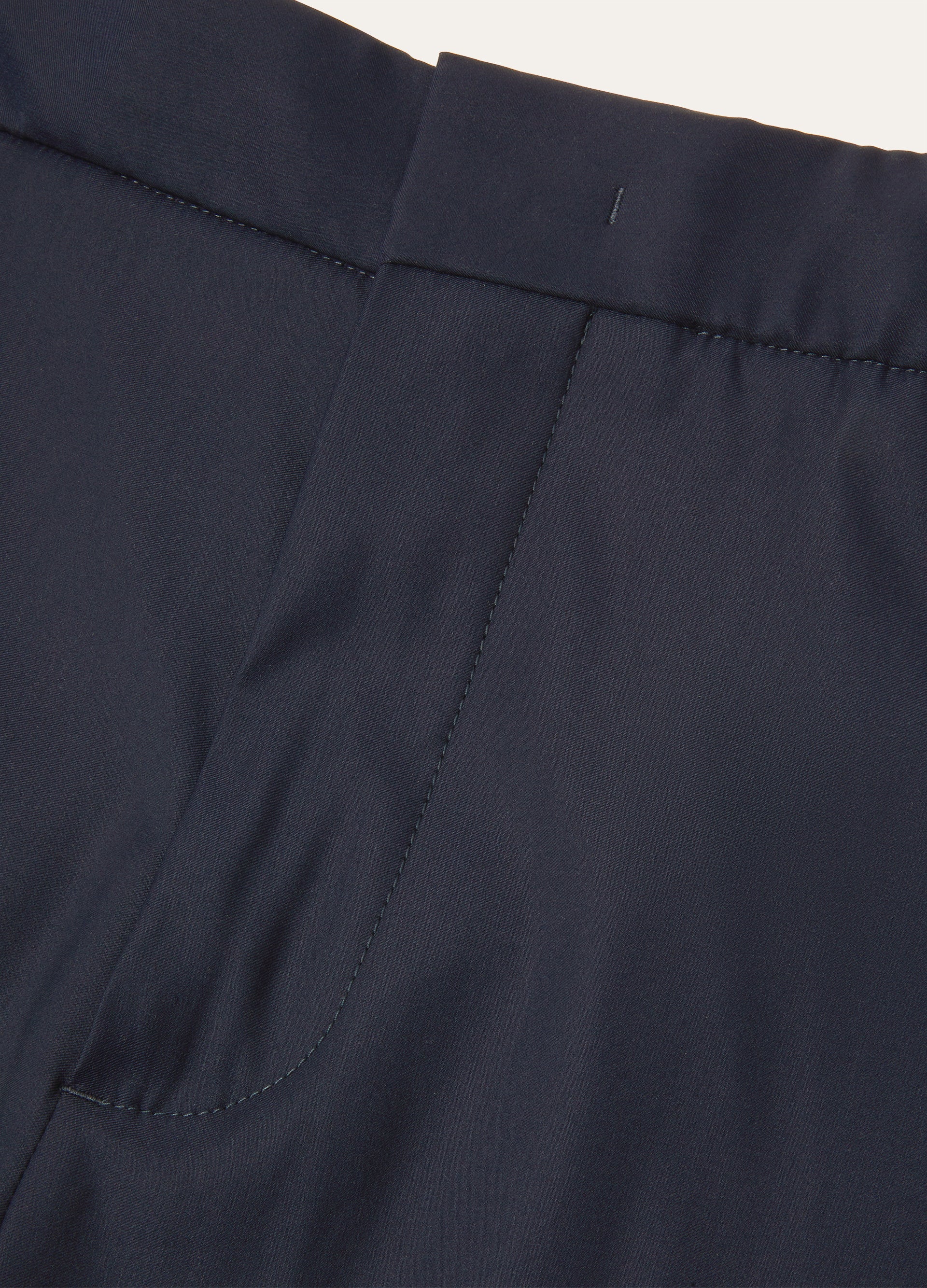 Broek van zijde en scheerwol | FULL_WIDTH | BLUE NAVY