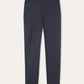 Broek van zijde en scheerwol | BLUE NAVY