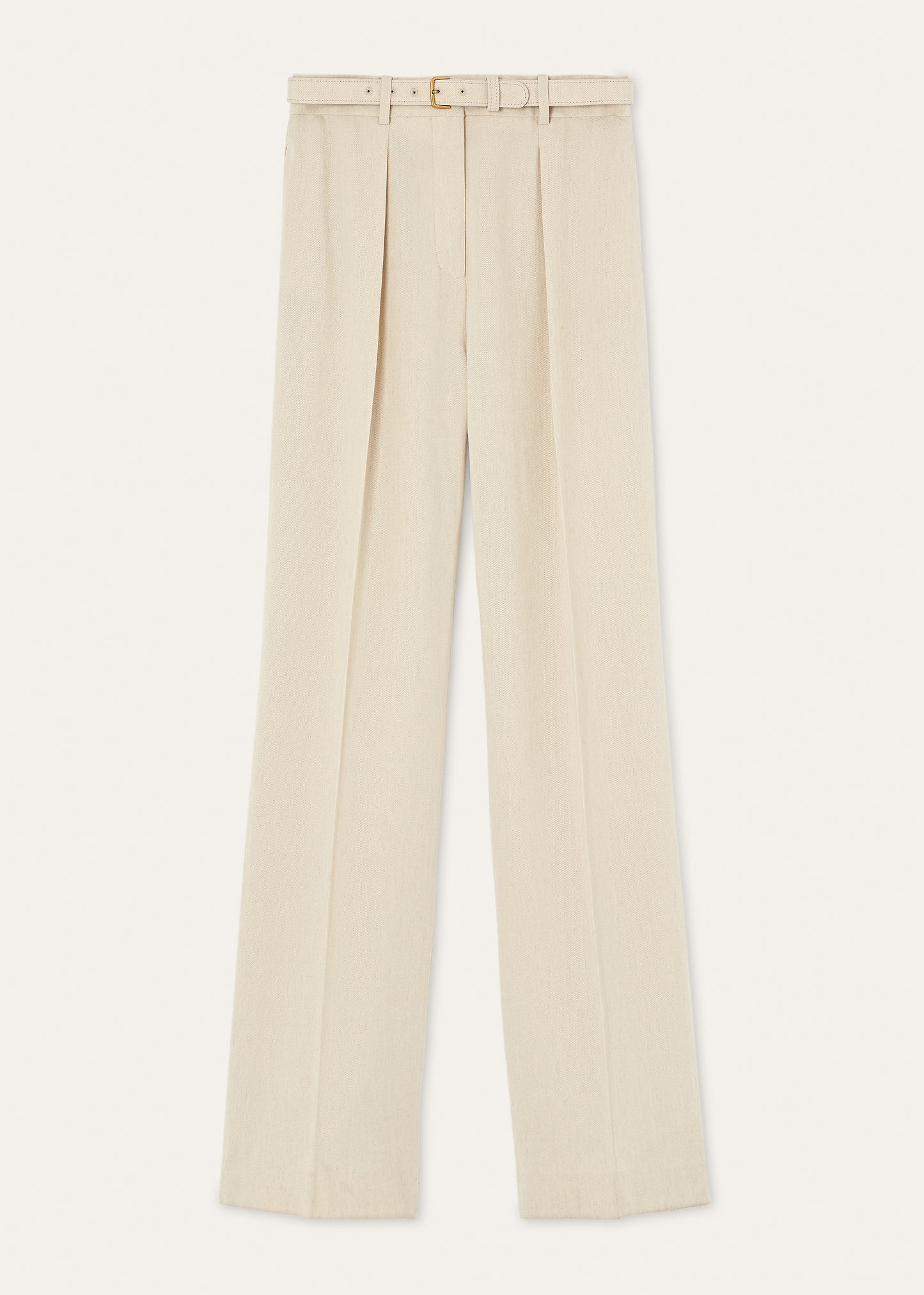 Pantalon van wol en linnen | BG_TRANSPARENT | Beige