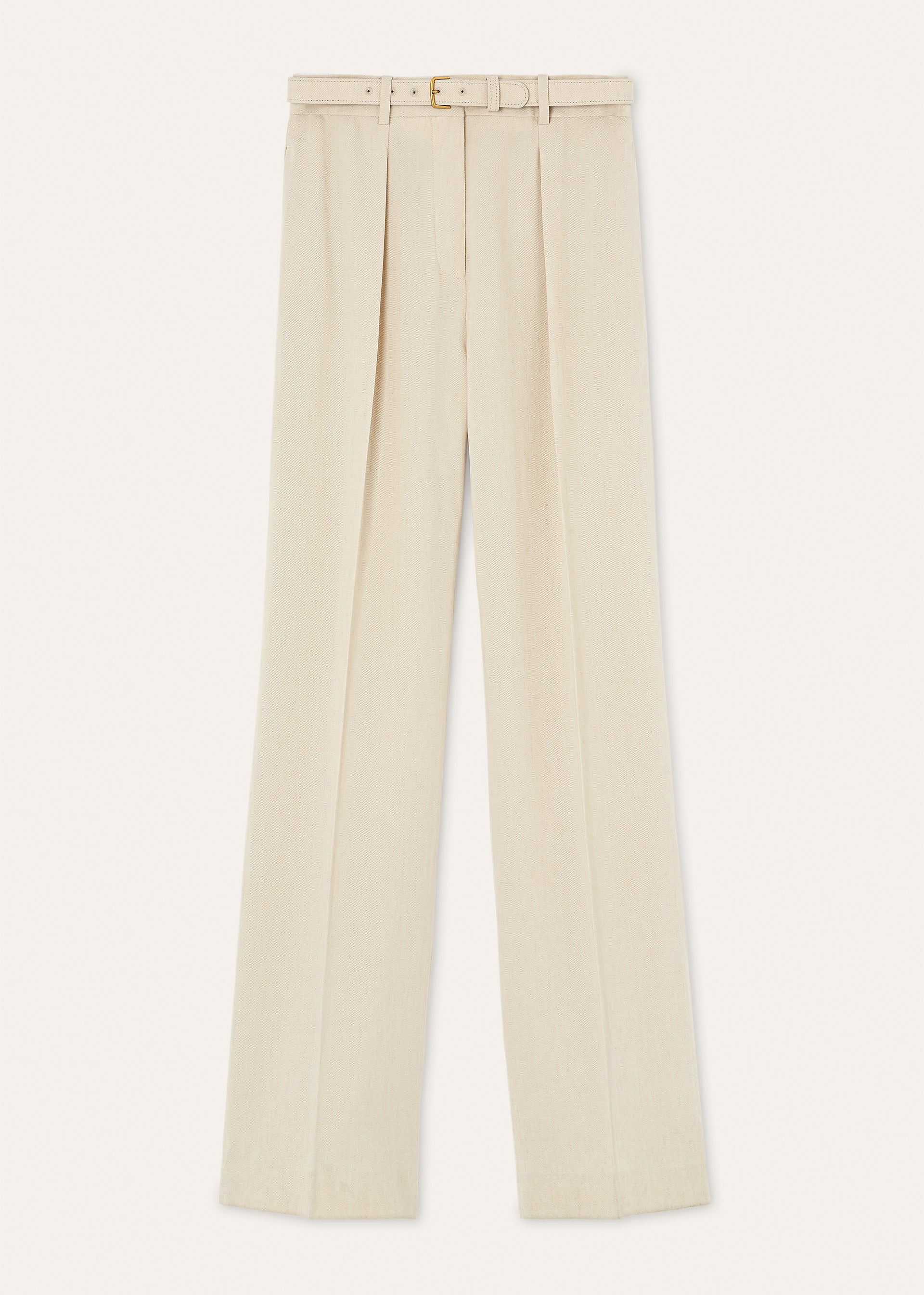 Pantalon van wol en linnen | BG_TRANSPARENT | Beige