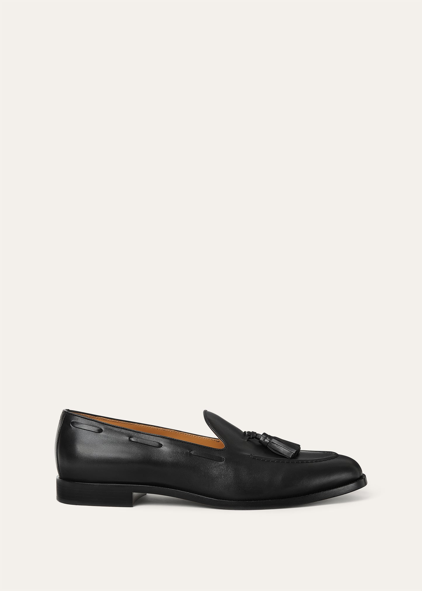 Leren tassel loafers | BG_TRANSPARENT | Zwart