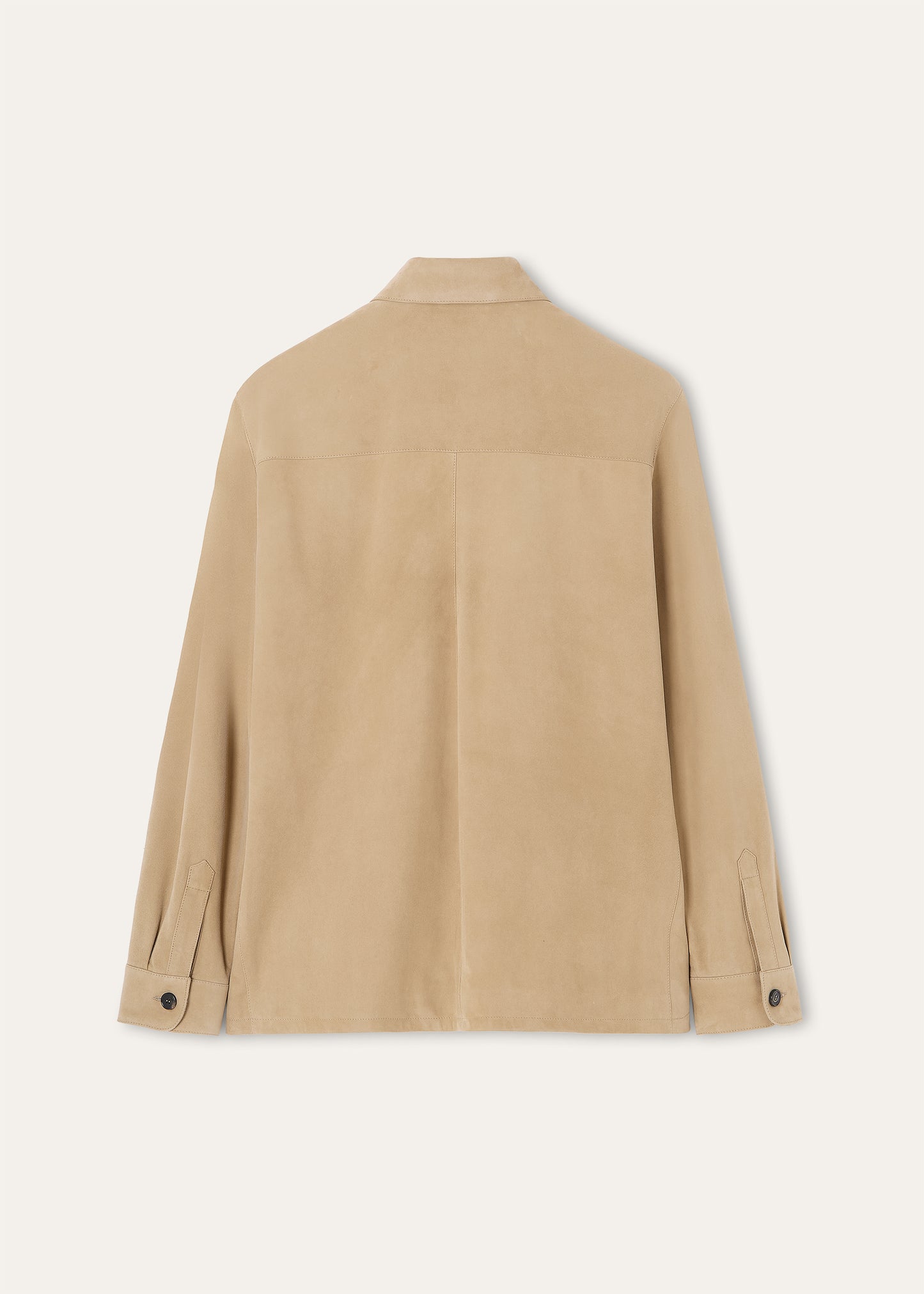 Overshirt van suède | BG_TRANSPARENT | Beige
