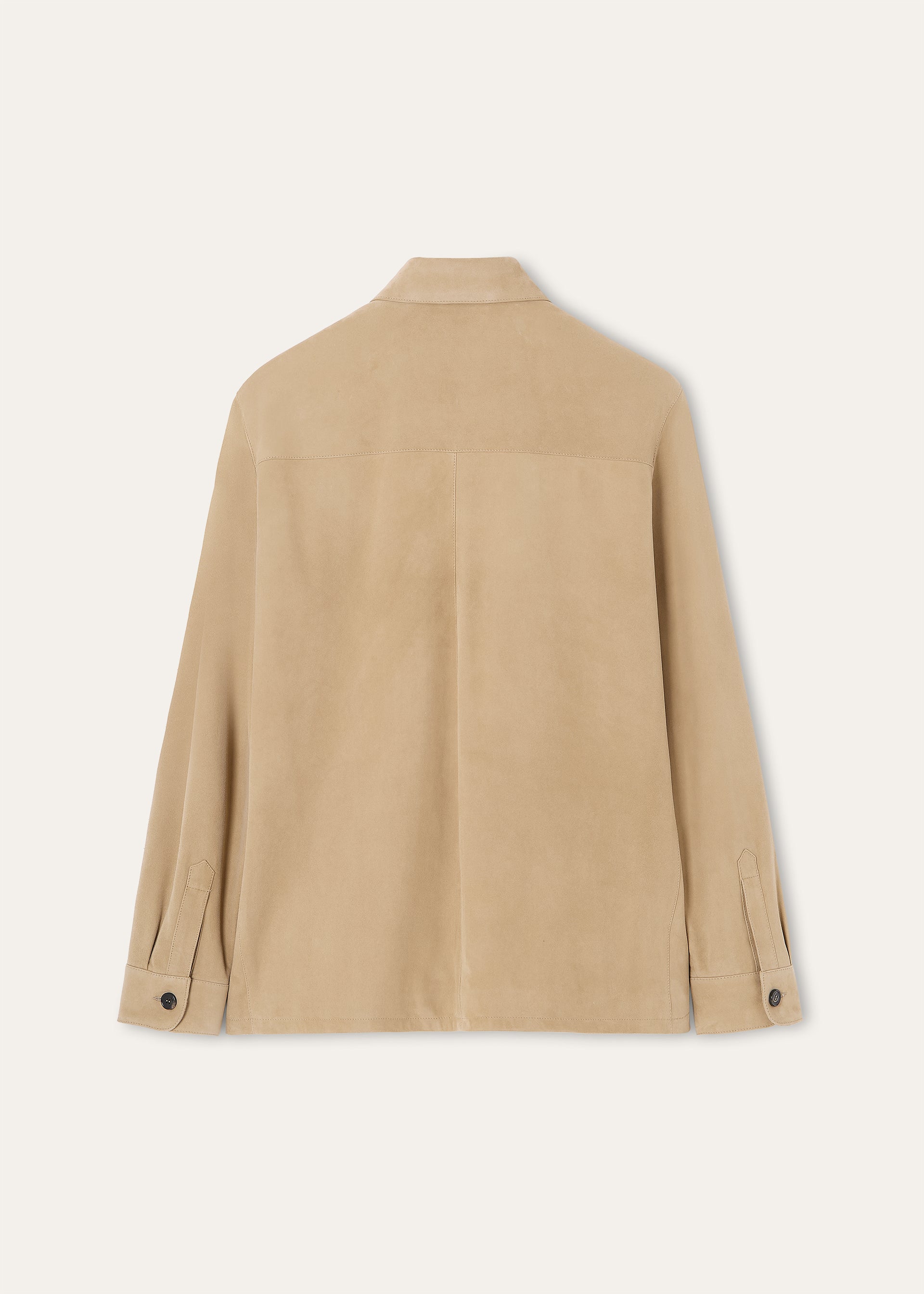 Overshirt van suède | BG_TRANSPARENT | Beige