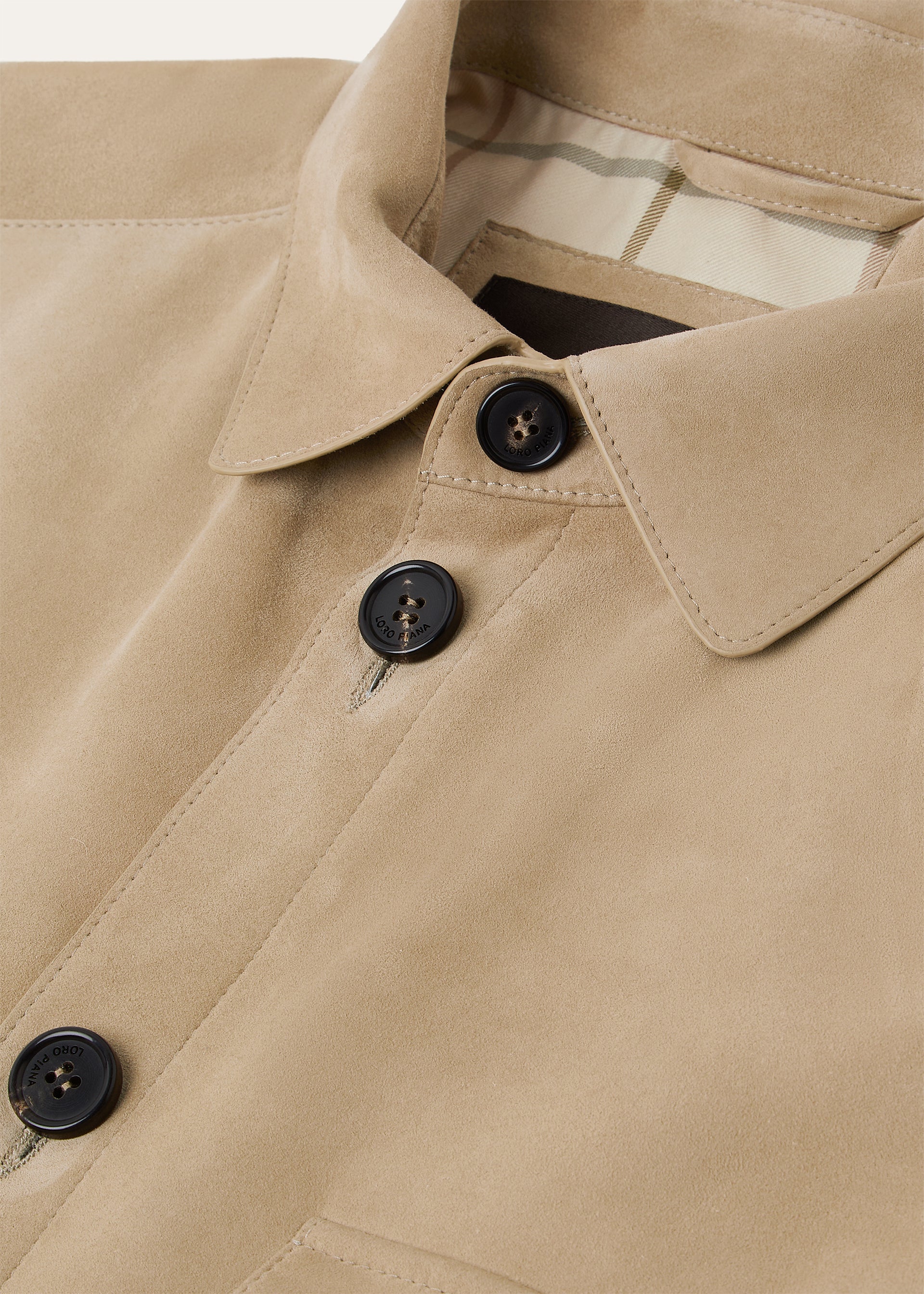Overshirt van suède | BG_TRANSPARENT | Beige