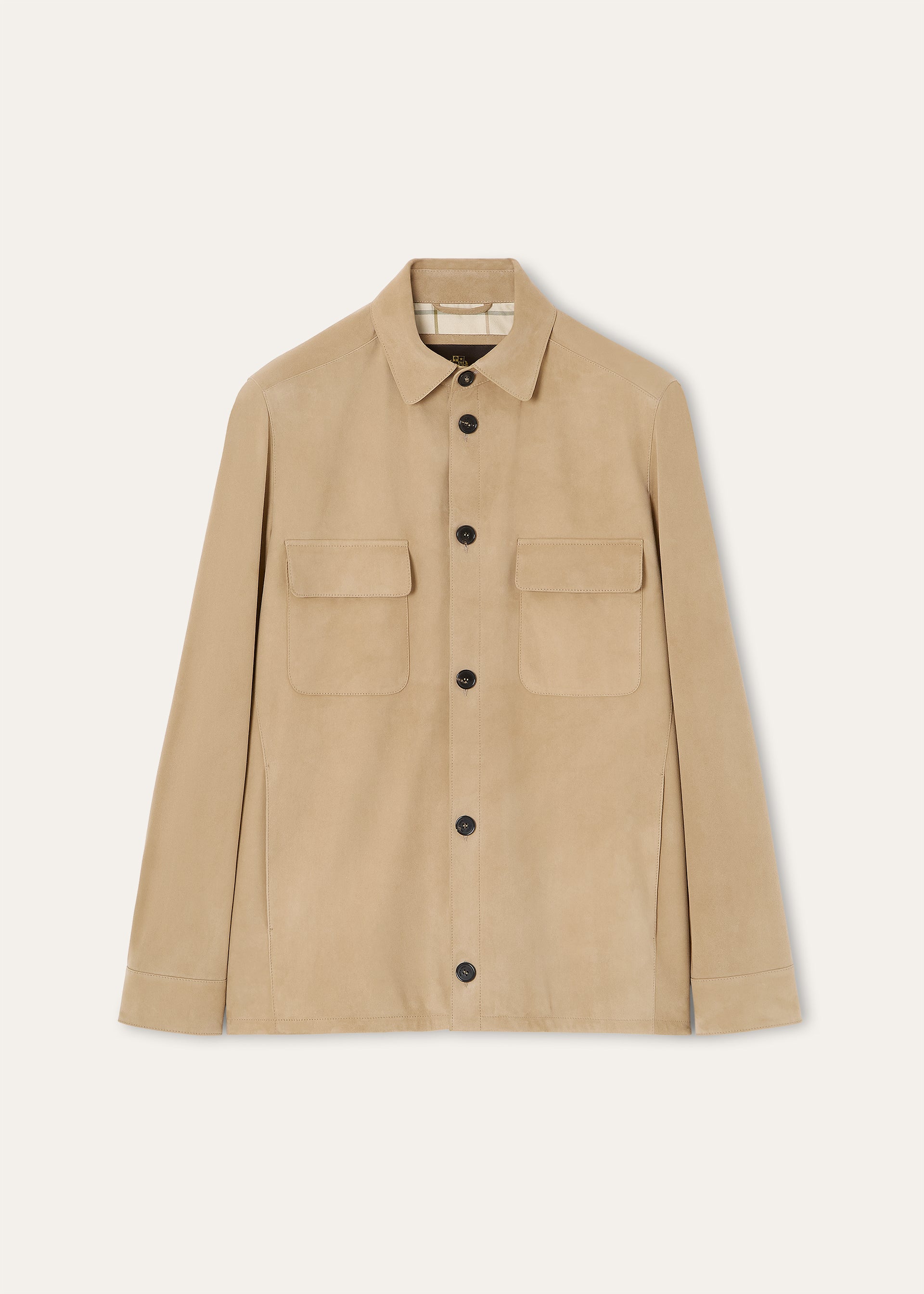 Overshirt van suède | BG_TRANSPARENT | Beige