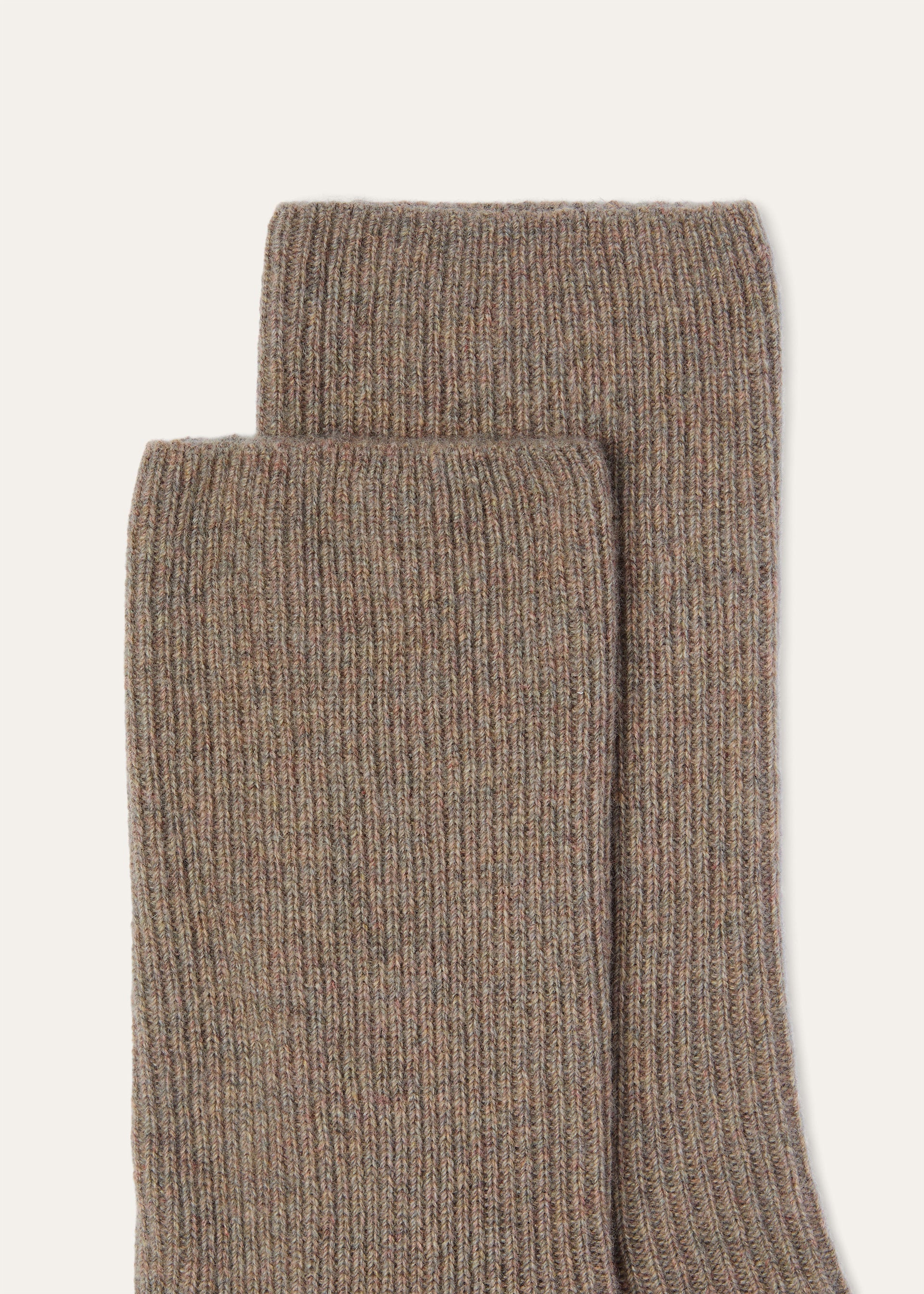 Sokken van baby cashmere | BG_TRANSPARENT | BRUIN-MELEE