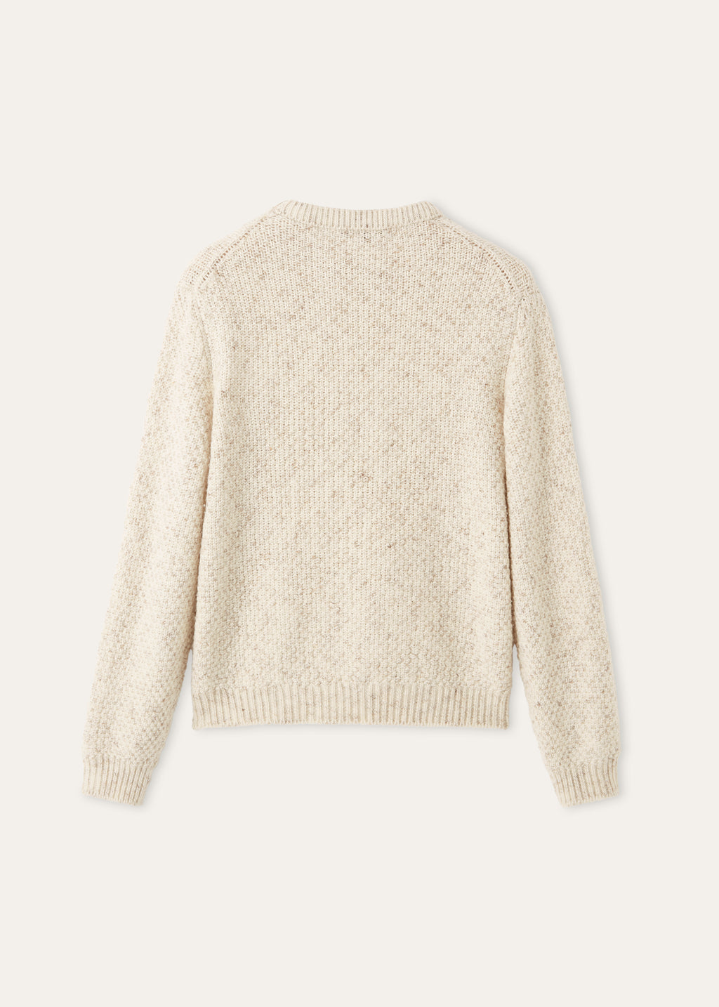 Crewneck van scheerwol, linnen, zijde en cashmere | Licht Bruin
