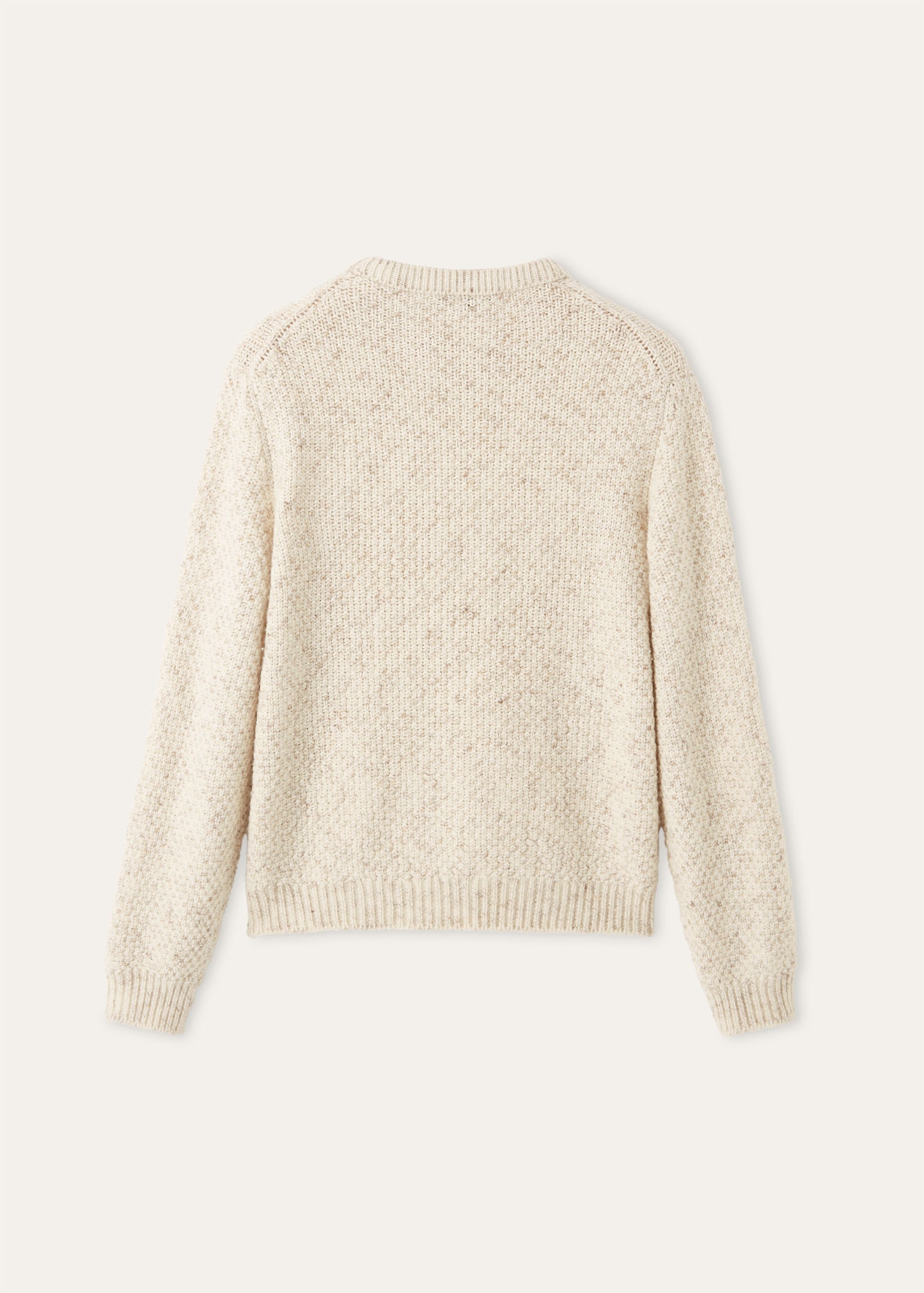 Crewneck van scheerwol, linnen, zijde en cashmere | BG_TRANSPARENT | Licht Bruin