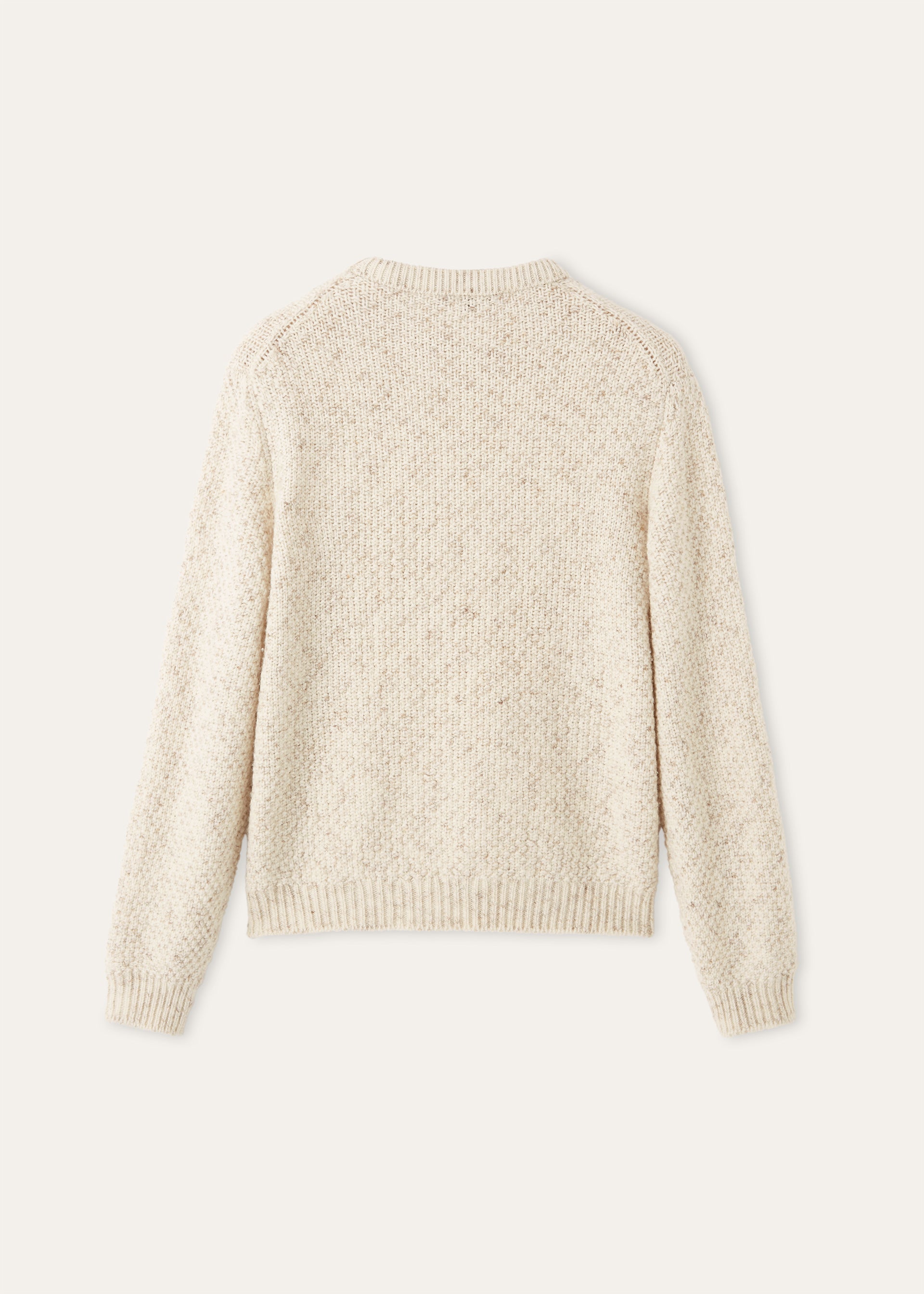 Crewneck van scheerwol, linnen, zijde en cashmere | Licht Bruin