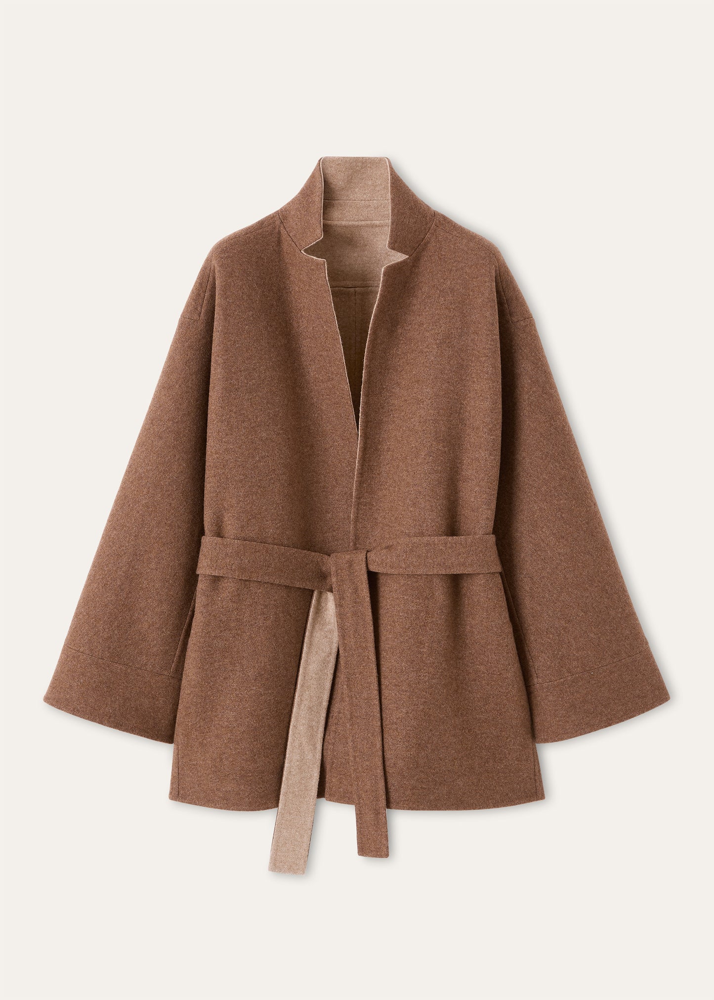 Jas van baby cashmere | BG_TRANSPARENT | Bruin