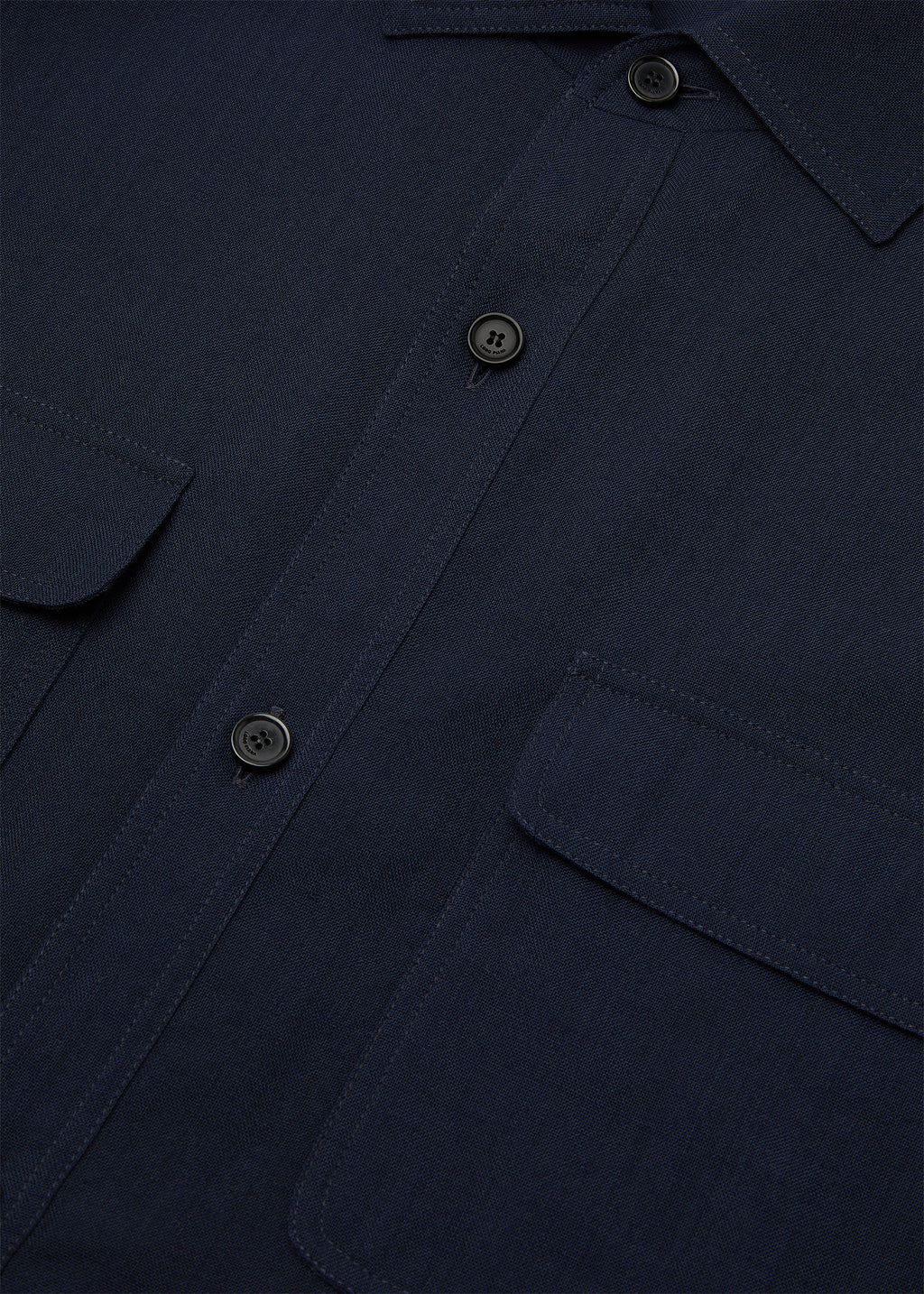 Ida shirt van wol | BG_TRANSPARENT | D.blauw