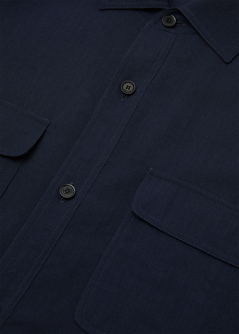 Ida shirt van wol | FULL_WIDTH | BG_TRANSPARENT | |D.blauw