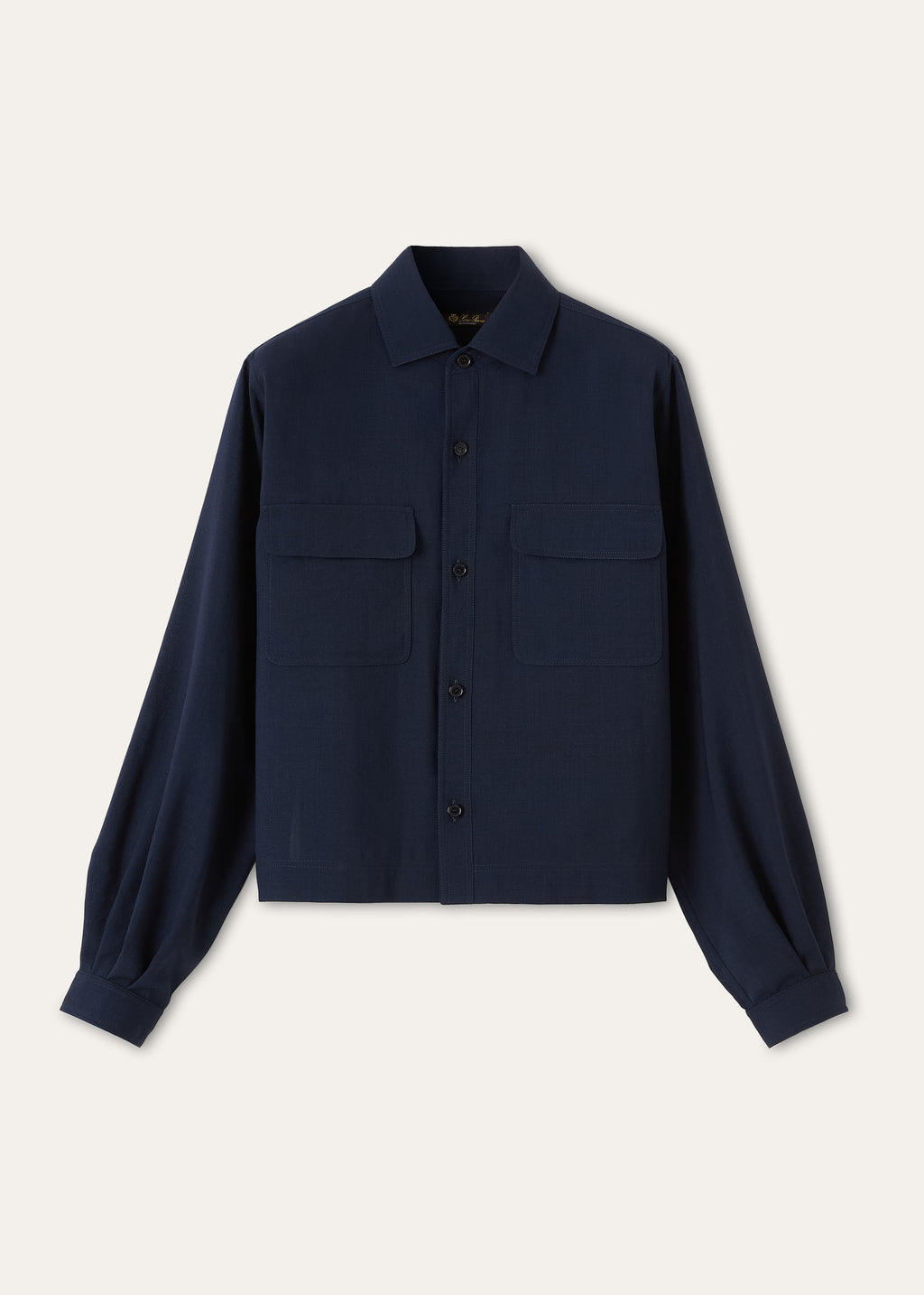 Ida shirt van wol | BG_TRANSPARENT | D.blauw