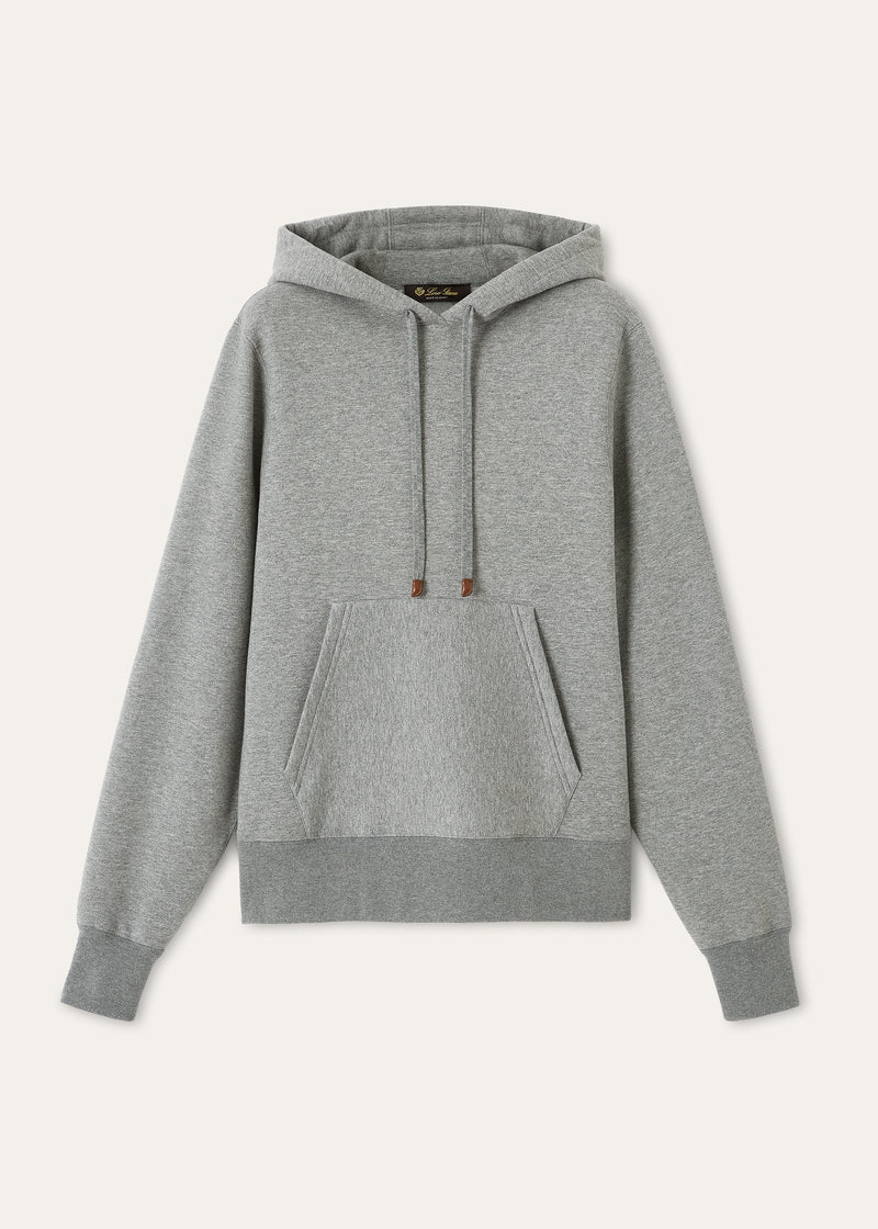 Hoodie van katoen en cashmere