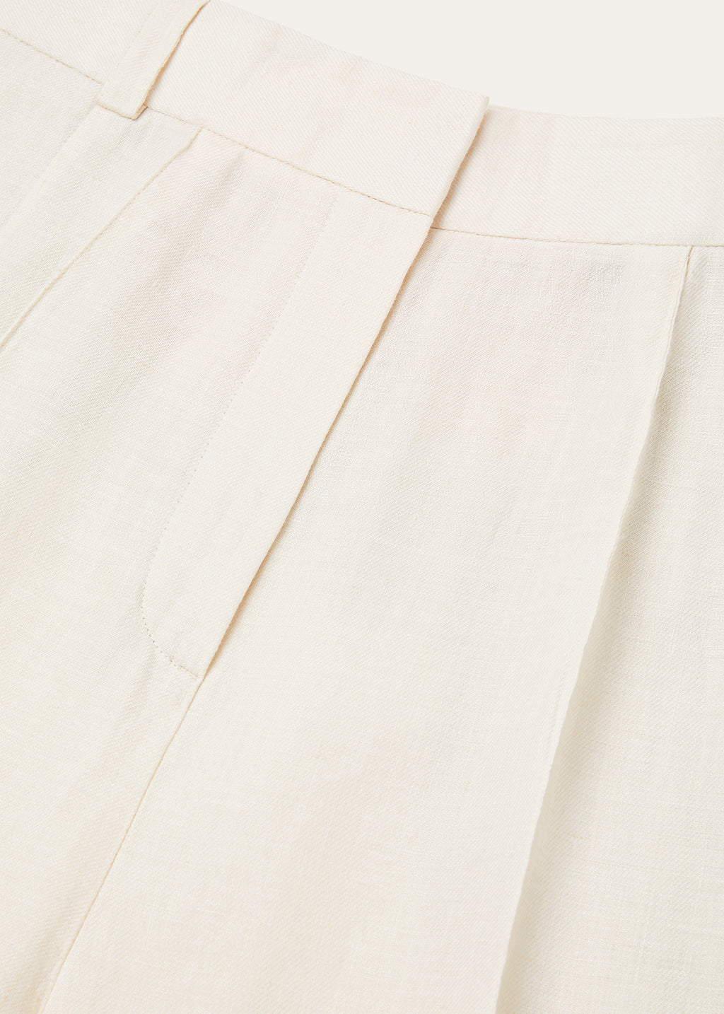 Broek van linnen en scheerwol | BG_TRANSPARENT | Off-White