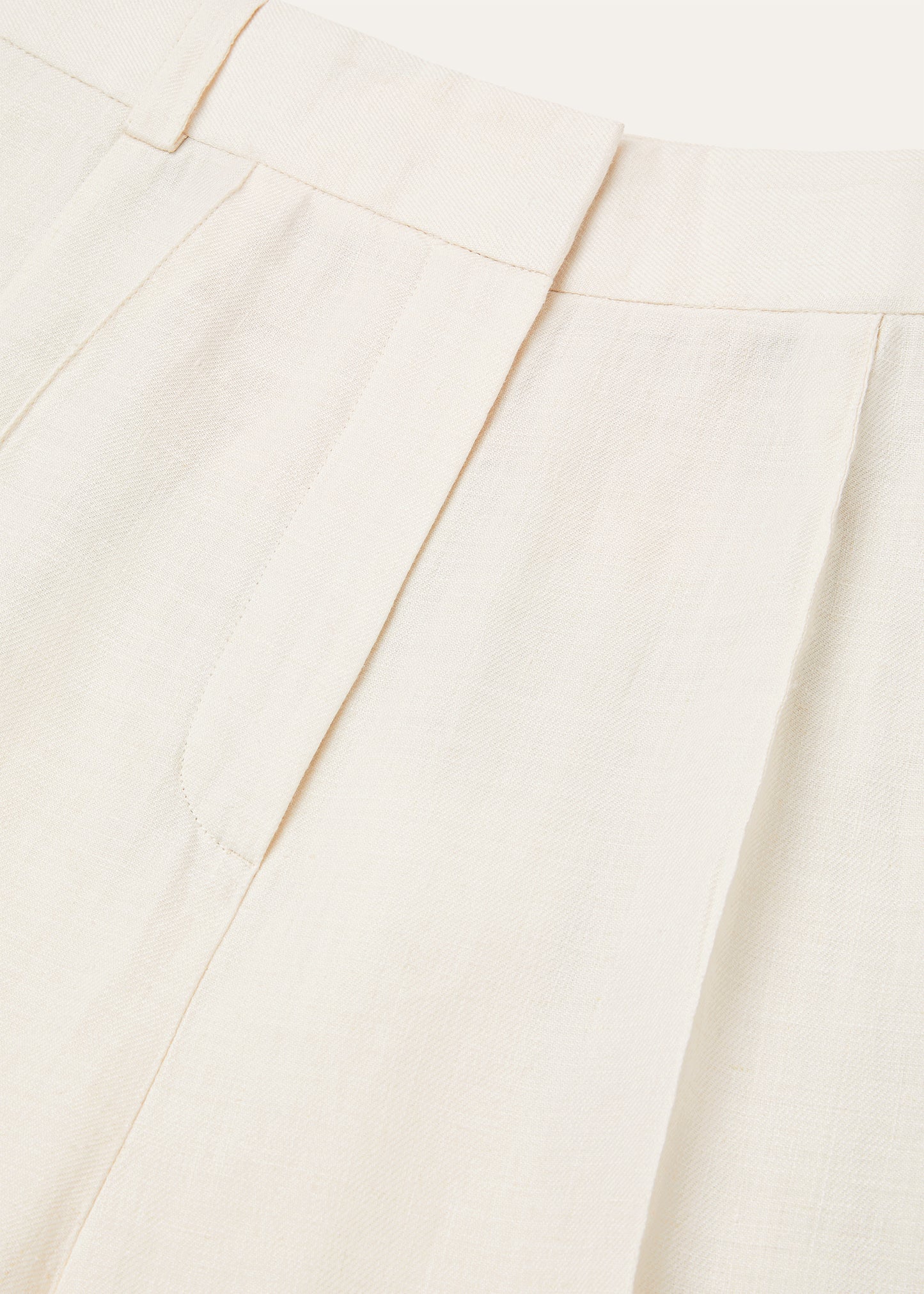 Broek van linnen en scheerwol | BG_TRANSPARENT | Off-White