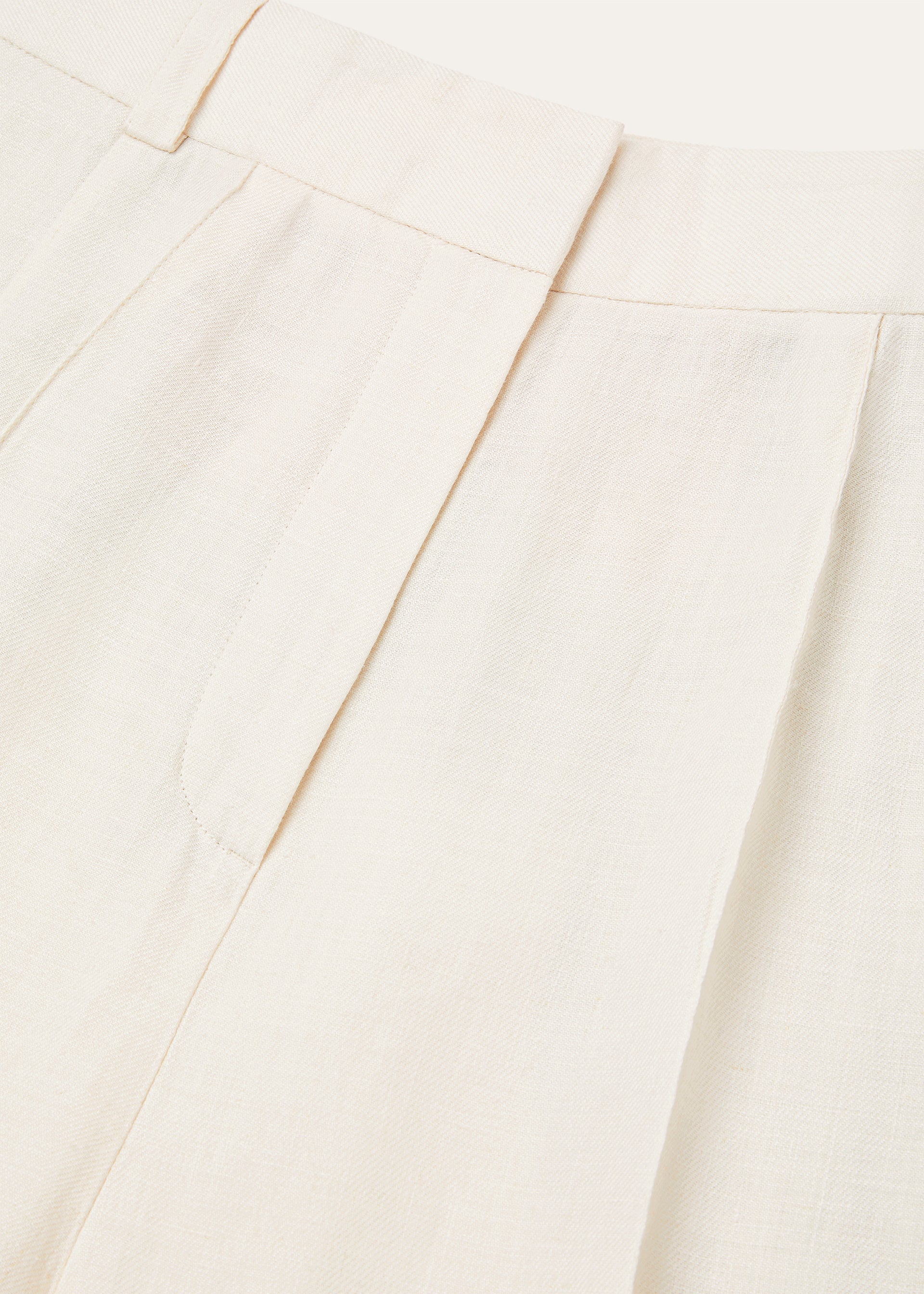 Broek van linnen en scheerwol | BG_TRANSPARENT | Off-White