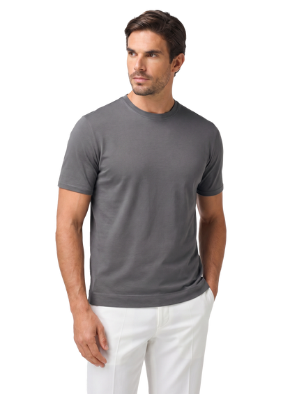 T-shirt van katoen | MODEL | FULL_WIDTH | TAUPE GRIJS