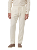 Broek met trekkoord van linnen | MODEL | FULL_WIDTH | KIEZEL