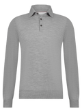 Polo in wol cashmere | Grijs