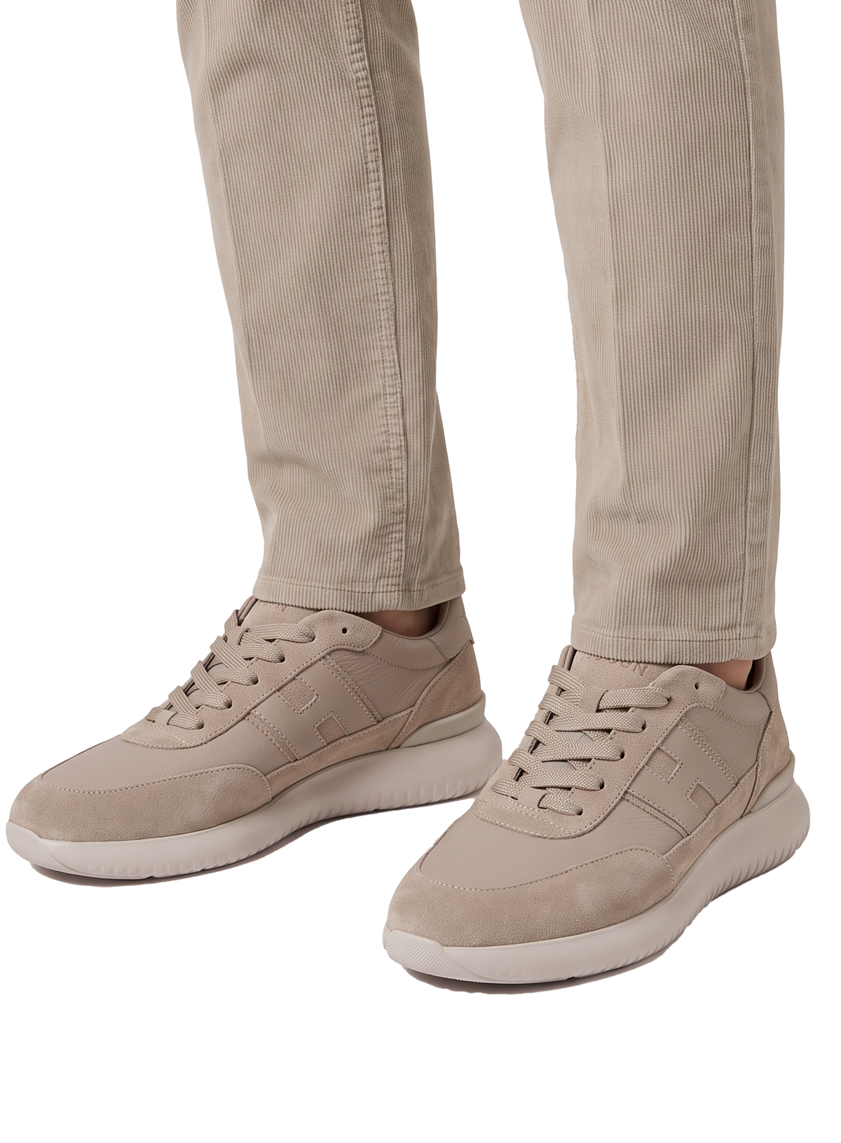 interactive³ sneakers in suède leer | FULL_WIDTH | Beige