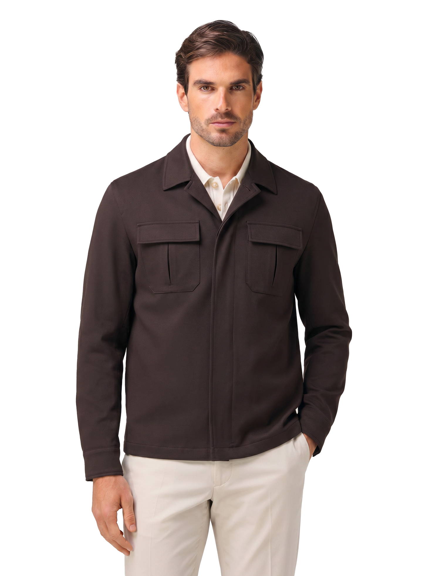 Overshirt van katoen | FULL_WIDTH | MODEL | D.Bruin