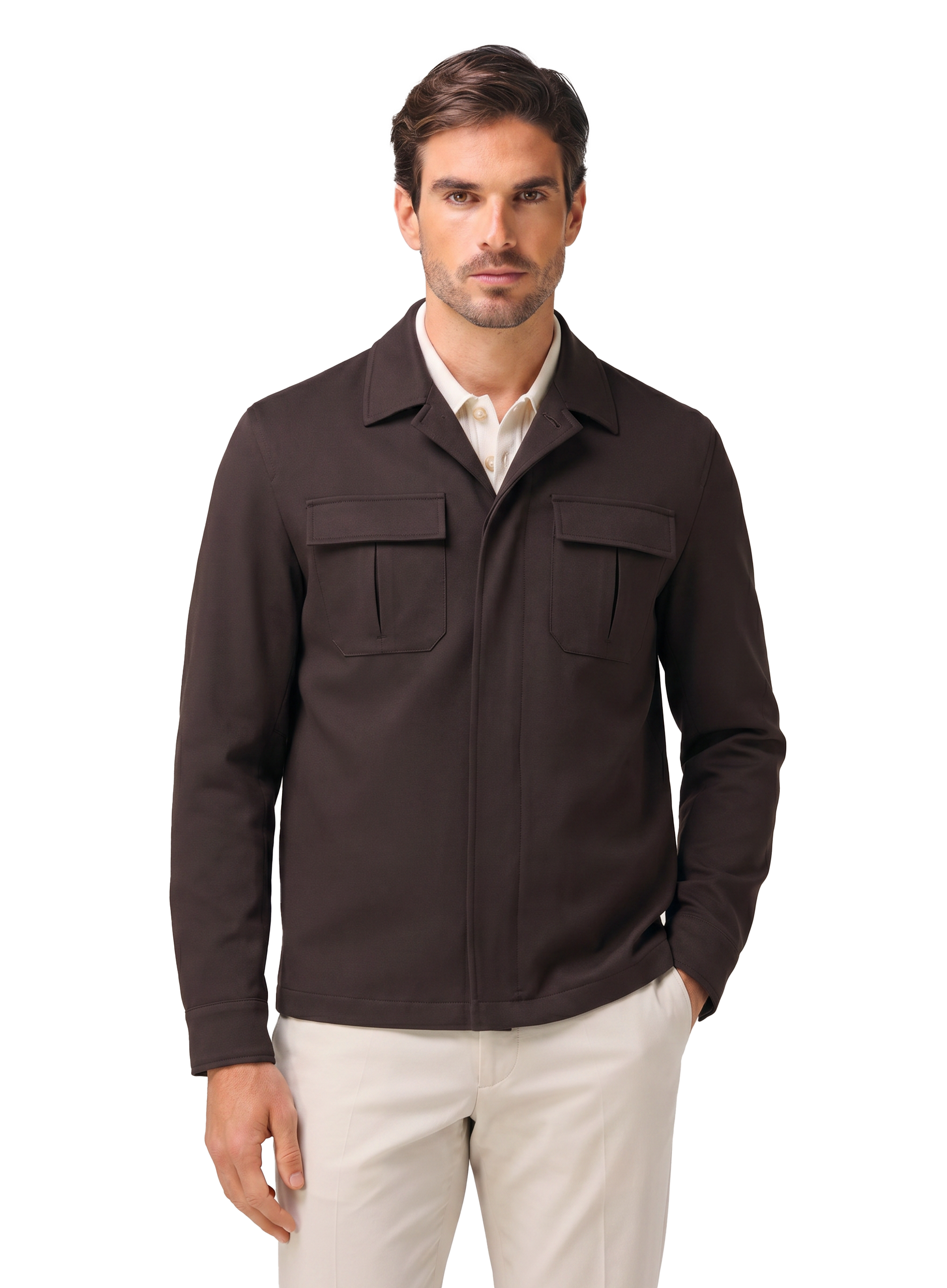 Overshirt van katoen | FULL_WIDTH | MODEL | D.Bruin