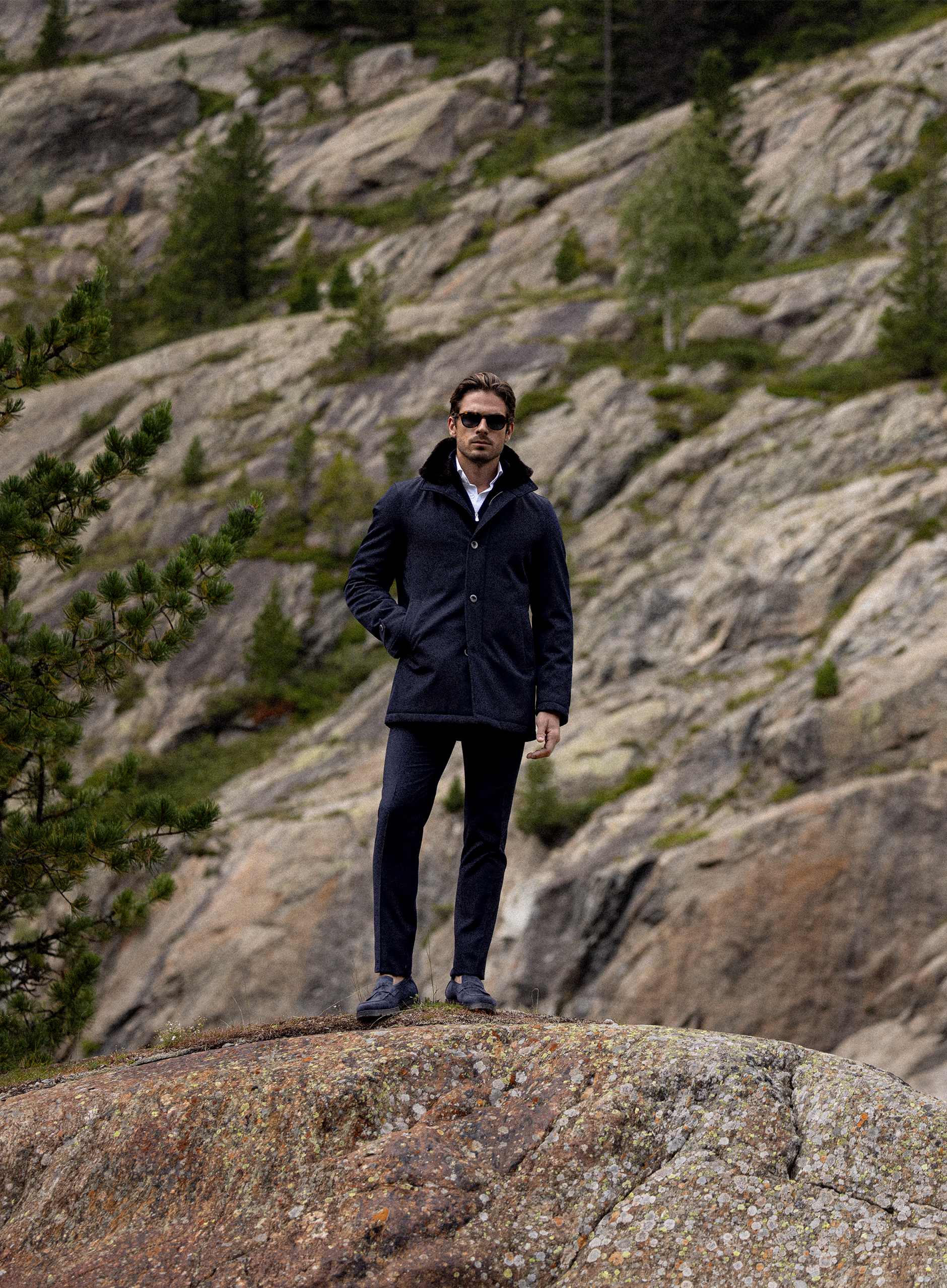 Jas van virgin wol | BLUE NAVY