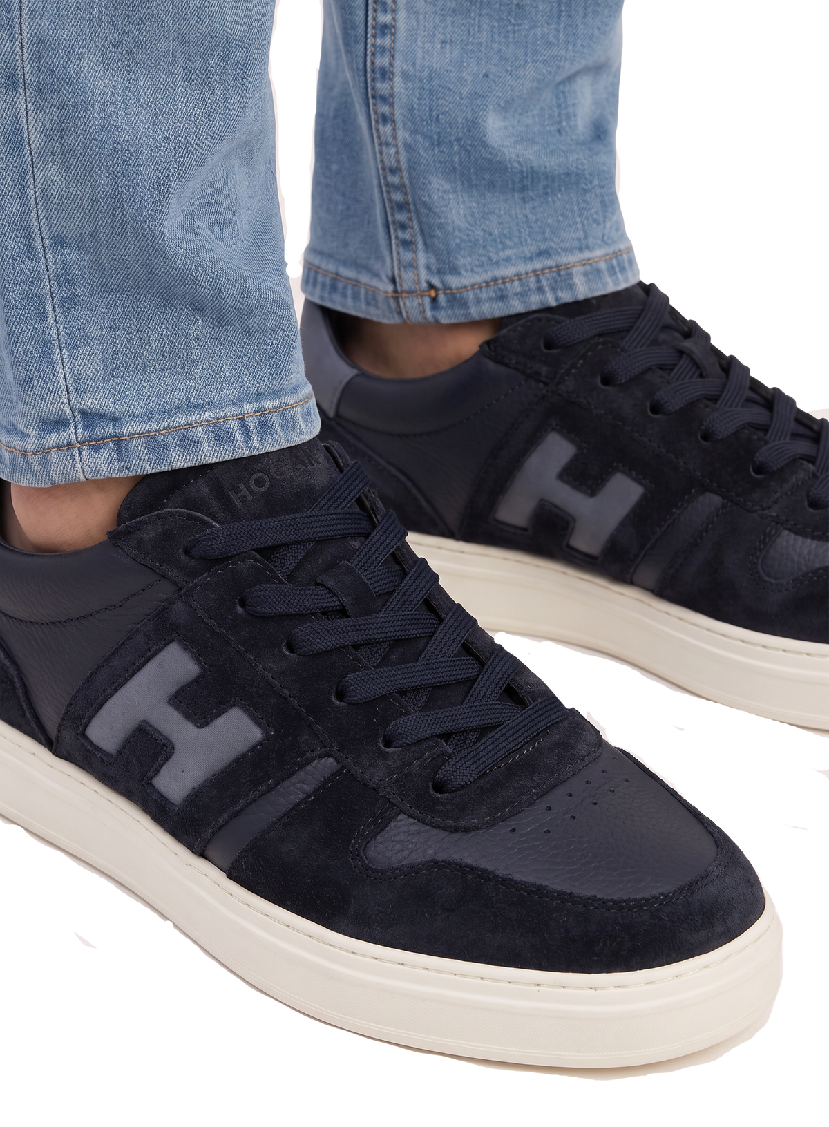 Sneakers in suède leer | FULL_WIDTH | BLUE NAVY