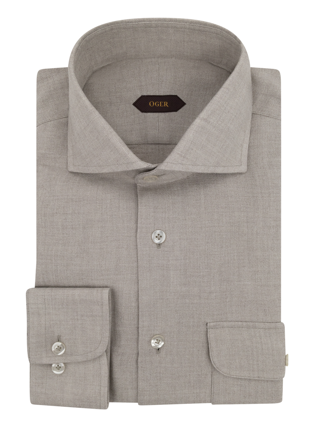 Overhemd van modal en wol | Beige