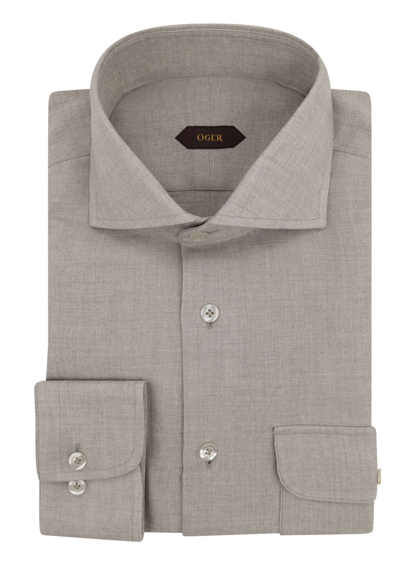 Shirt van modal en wol | FULL_WIDTH | Beige