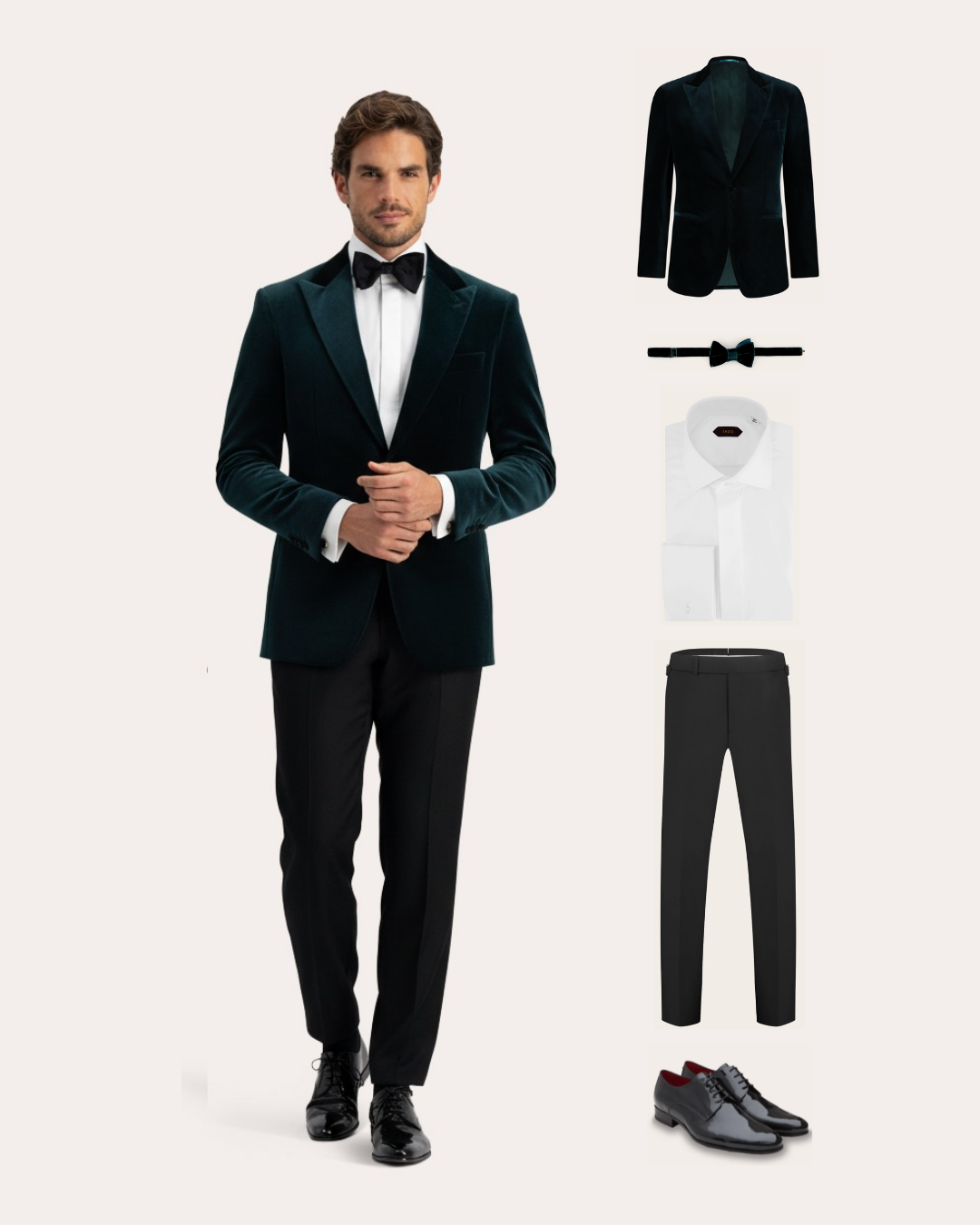 Velvet Tuxedo set | FULL_WIDTH | Groen