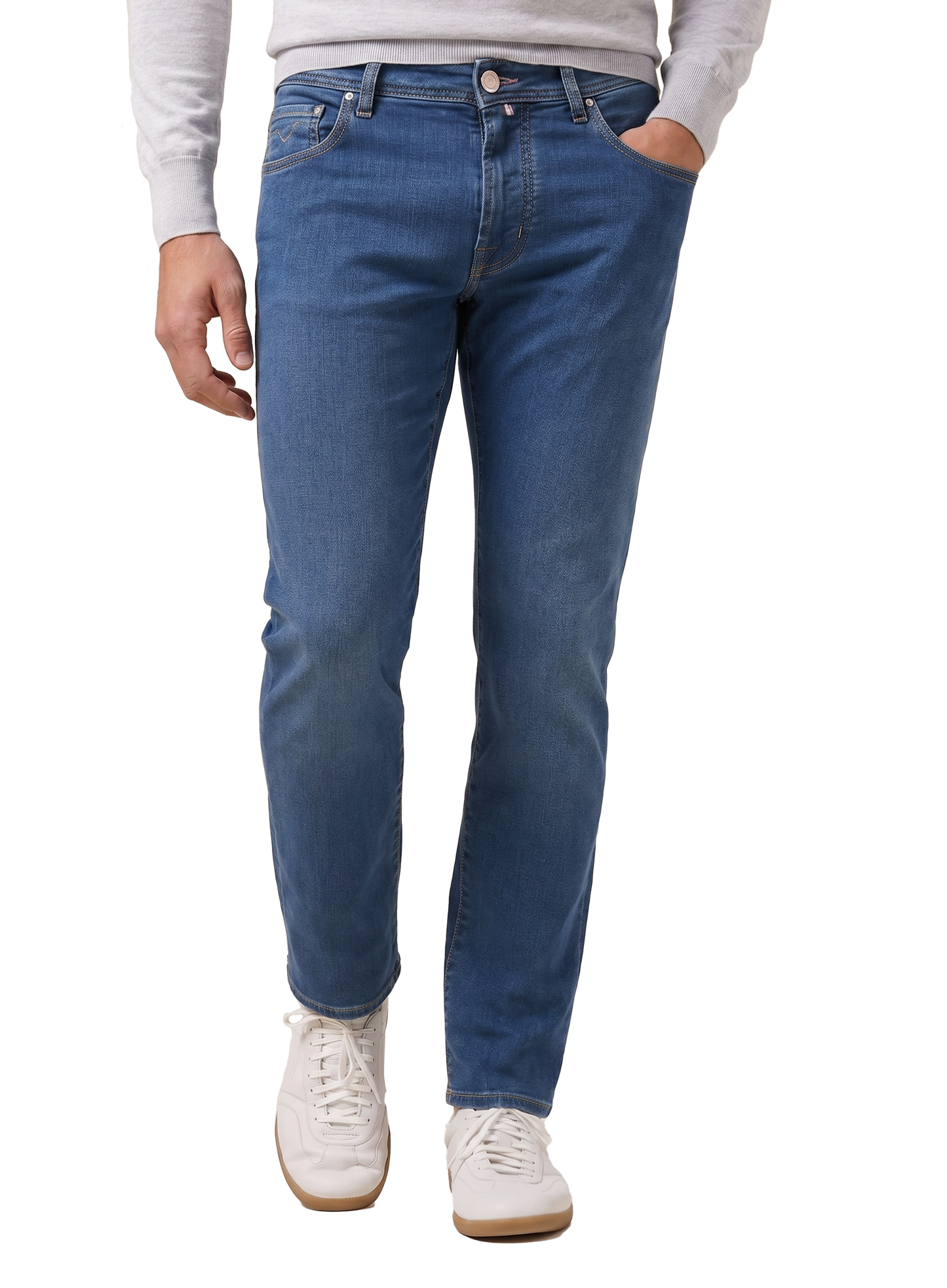 Bard jeans van katoen | MODEL | FULL_WIDTH | Blauw