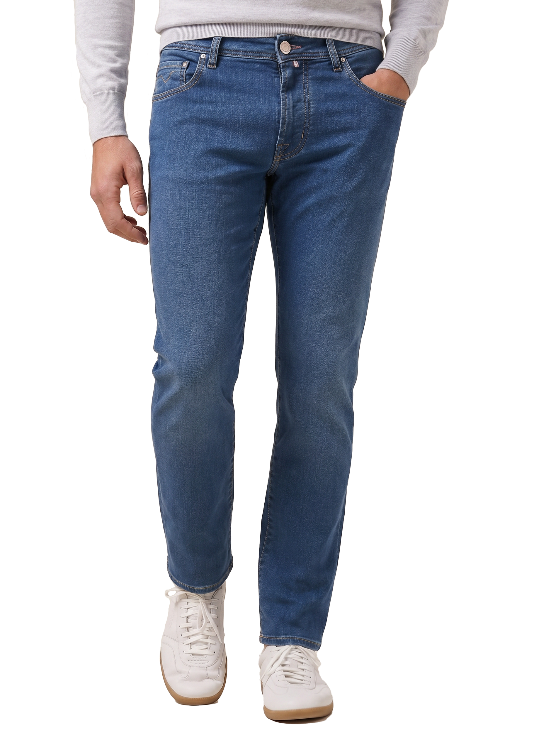 Bard jeans van katoen | MODEL | FULL_WIDTH | Blauw