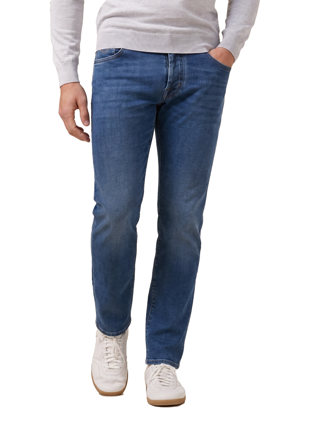 Nick jeans van katoen | MODEL | FULL_WIDTH | Blauw