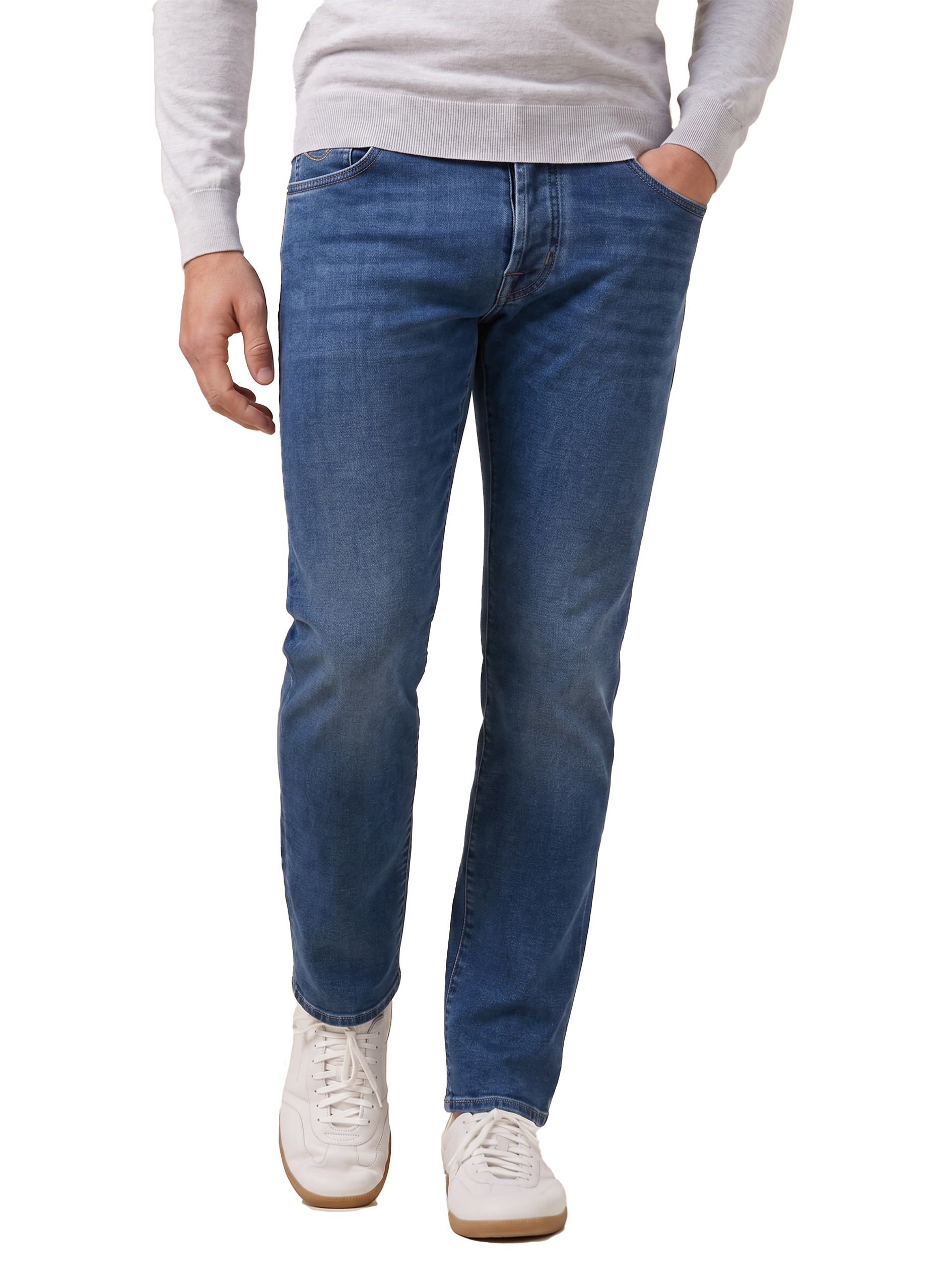 Nick jeans van katoen | MODEL | FULL_WIDTH | Blauw