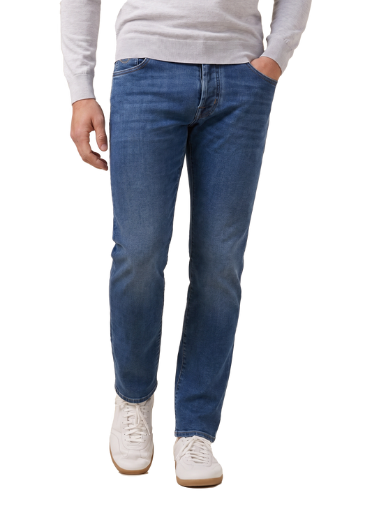 Nick jeans van katoen | MODEL | FULL_WIDTH | Blauw