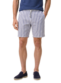 Gestreepte zwemshort van technische seersucker | FULL_WIDTH | MODEL | Blauw