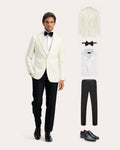 Velvet Tuxedo set | FULL_WIDTH | Off-white