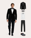 Velvet Tuxedo set | FULL_WIDTH | Zwart