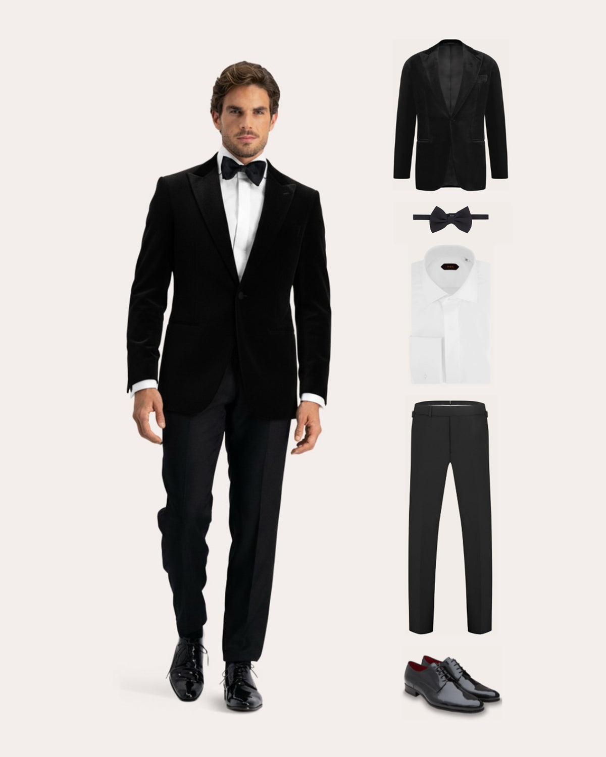 Set smoking in velluto | FULL_WIDTH | Zwart