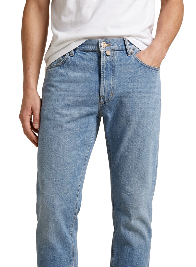 Sean straight leg jeans van katoen | FULL_WIDTH |  MID.BLAUW