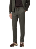 Jog pantalon in cashmere stretch | FULL_WIDTH | Groen