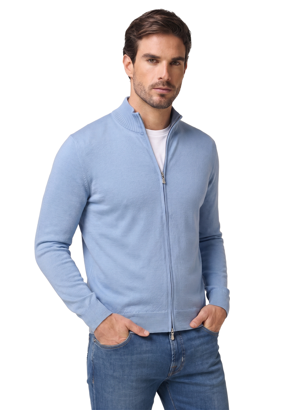Ritsvest van scheerwol | MODEL | FULL_WIDTH | L.Blauw