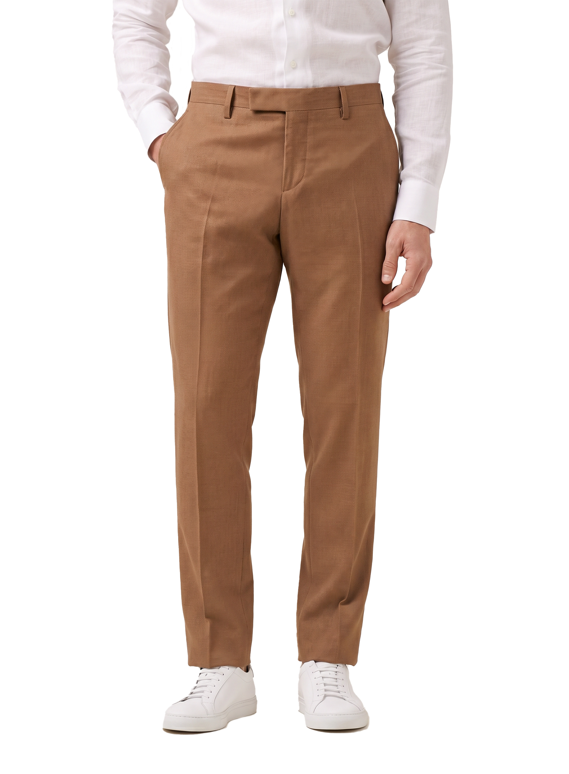 Pantalon van linnen | MODEL | FULL_WIDTH | Bruin