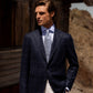 Handgemaakt geruit jasje van cashmere FULL_WIDTH | BLUE NAVY
